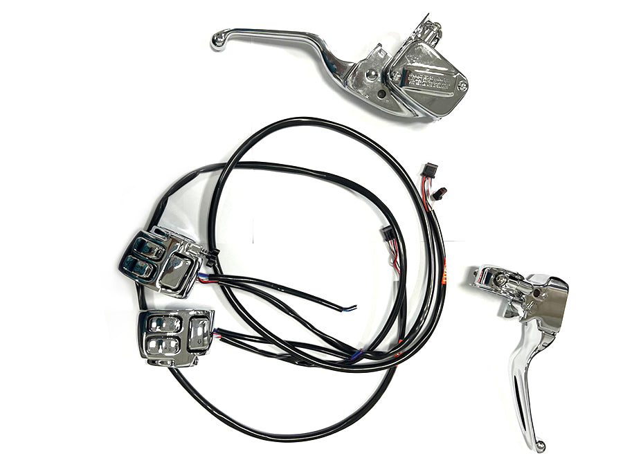 Handlebar Control Kit Chrome 2018 / 2020 FLST 2018 / 2020 FXST 2015 / 2017 FLST without cruise control, except FLSS, FLSTFBS