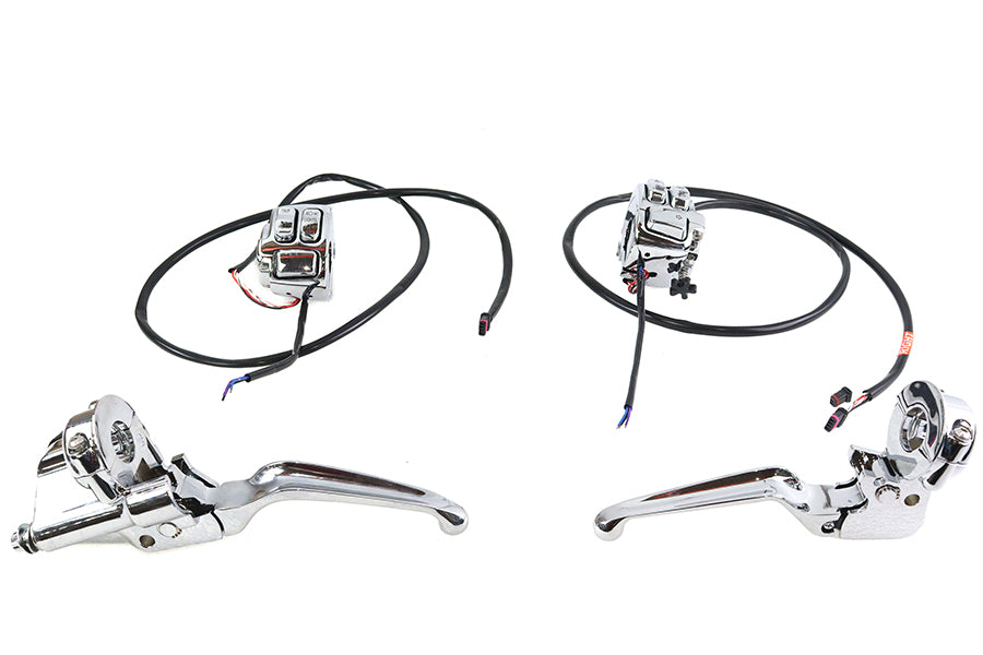 Handlebar Control Kit Chrome 2011 / 2013 FXCW 2011 / 2013 FXCWC 2011 / 2014 FXS 2011 / 2014 FLS 2011 / 2014 FLST 2012 / 2017 FXD