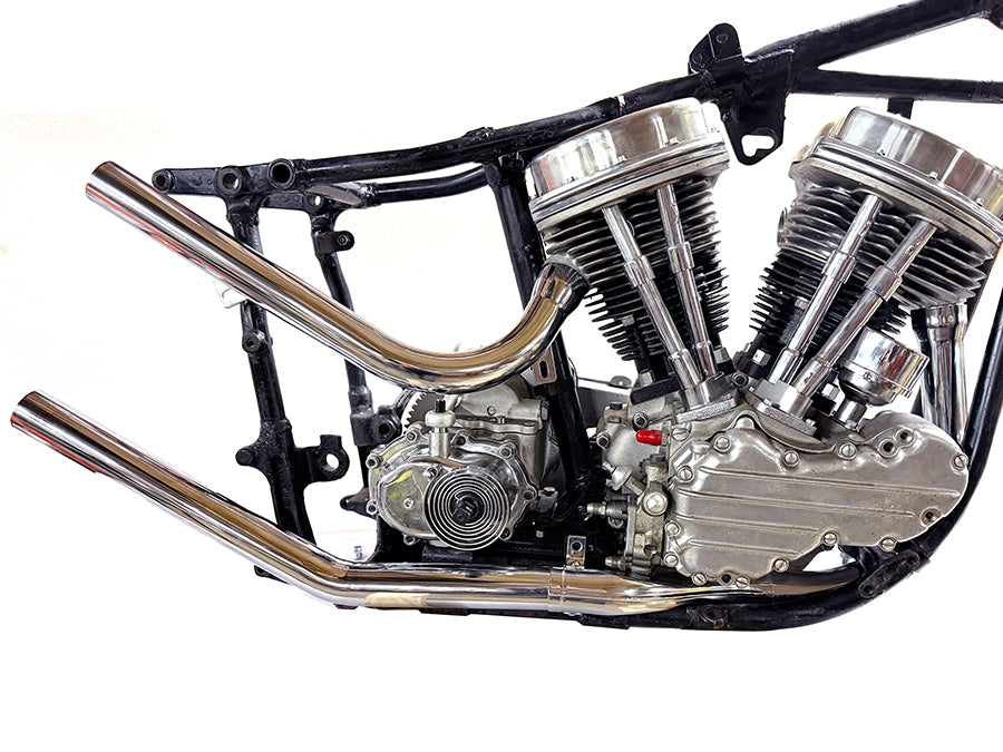 Panhead Upsweep Header Set Chrome 1948 / 1957 FL