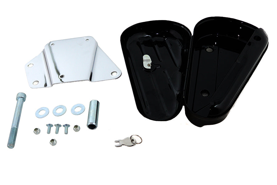 Black Right Side Tool Box and Mount Kit 1984 / 1999 FXST 1986 / 1999 FLST