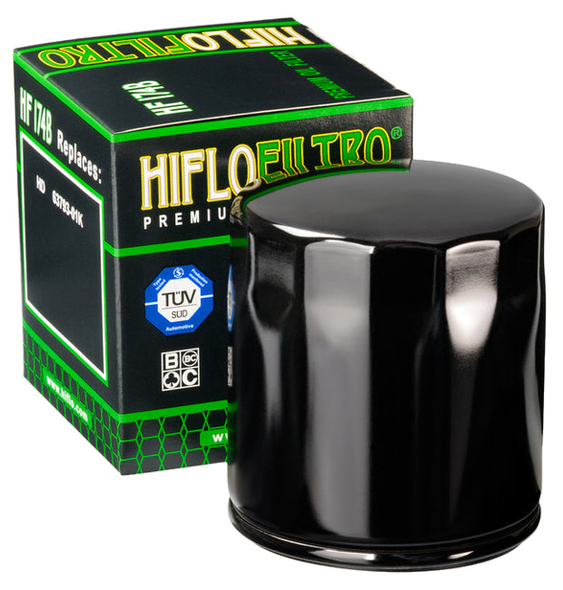 Oil Filter Hiflofiltro Black VRSC V-Rod 2002 / Later Replaces HD# 63793-01K
