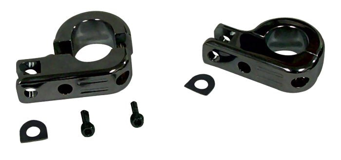 Peg Mount Kit For Highway Bars Fits 1-1 / 4"Od Bars Use 7 / 16"Mt Male Folding Footrests Black