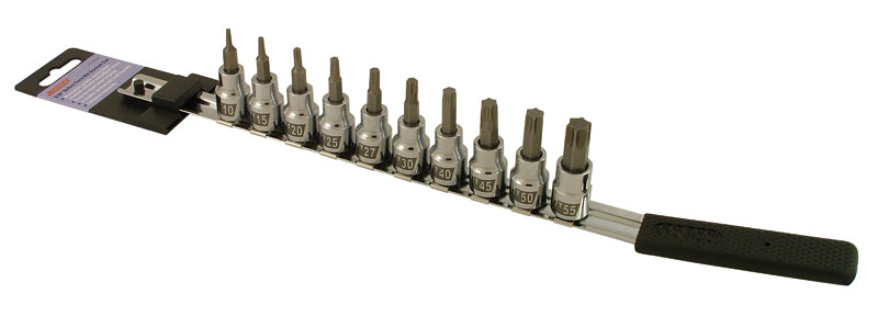 Torx Bit Socket Set 3 / 8" Drive 10 Piece Set Cruztools #Tx38Tbs