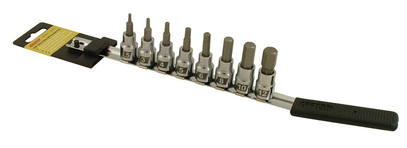 Hex Bit Socket Set Metric 3 / 8" Drive 8 Piece Set Cruztools #Me38Hbs