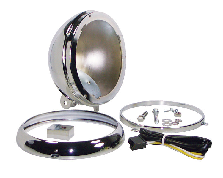 Headlight 7" Chrome Plated Fatboy & Heritage 1986 / Later* Replaces HD #67789-91