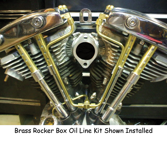 Brass Sh Rocker Box Lines Shovelhead 1966 / 1984 Includes Instructions