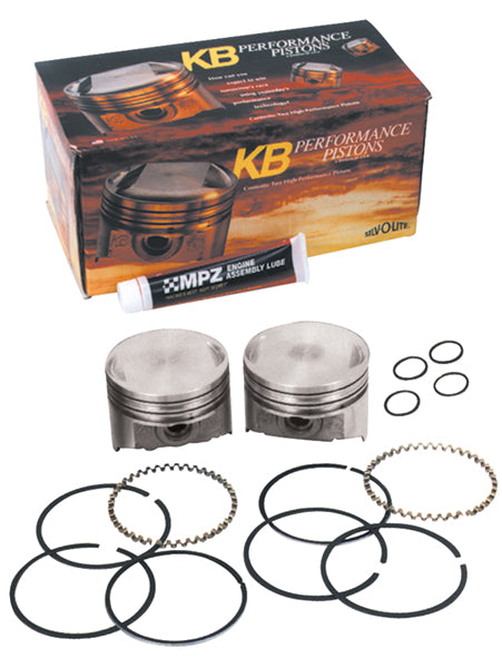 Pistons Keith Black Perf 10.5:1 Stdbore Big Twin Evo W / Pinstrument Locks & Rings 3.498"Std Bore Hi Compression