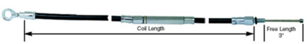 Black Vinyl Clutch Cable 76" Long Big Twin 1987 / Later* Sportster 1986 / Later*