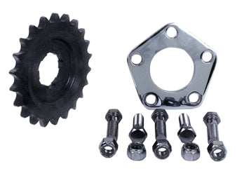 Sprocket Trn.310"Offset Kit 24 Tooth Big Twin 4 Spd W / Disc Brake Sprocket & Wheel Spacer W / Hrdw