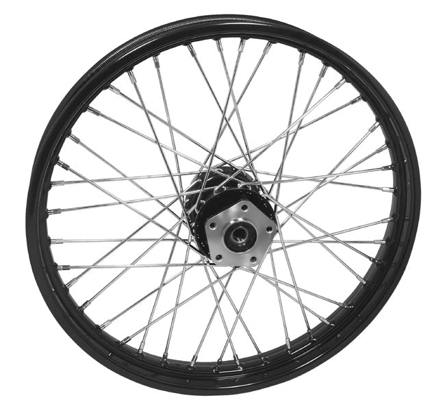 Wheel 40 Spoke 16 X 3 Front Flst 00 / L 3 / 4 Brgs Single Disc Black Rim And Hub
