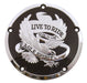 BLACK INLAY DERBY COVER HARLEY DAVIDSON TOURING MODELS 2016/LATER