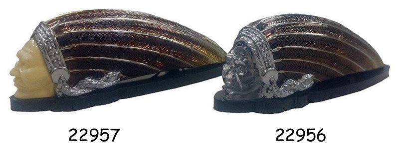 Indian Head Fr Fender Ornament Most Fr Fenders 12V Lighted Blue Led Clear Lens
