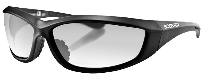 Charger Sunglasses Clear Lens Black Frame Includes Storage Pouch Bobster Eyewear Echa001C