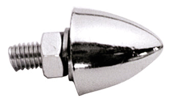 Decorative Mounting Hardware 1 / 4-20 X 1" Bolt Nut & Washer Chrome Plated Bullet 3 / 4"Long X 3 / 4" Wide