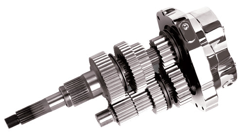 Fat 5 Transmission Assembly Softail 90 / 99 Cast Finish W / Chrome Plated Top & Side Covers Jims 8282