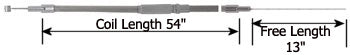 Universal Cable For Internal Th Cus Use 54"Long Cut To Length Armor Coat