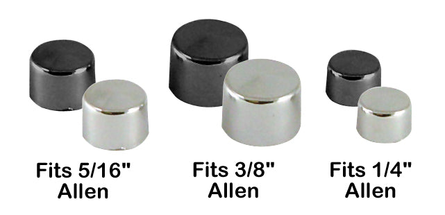 Bolt Cap 5 / 16" Fits 5 / 16" Allen Head Chrome 10 Pk