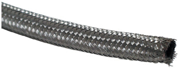 Fuel Line Braided Stainless Custom Use W / Hose End / Worm Clp 10' Long X 1 / 4"Id X 1 / 2"Od