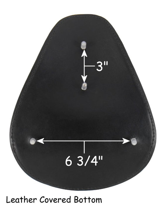 Thin Solo Seat Black 12" Long X 9-1 / 2" Wide Leather Cover