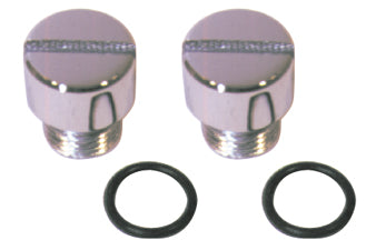 Check & Relief Vlv Plug W / Seal Sh Big Twin Evo 81 / L OE Style Chrome Plated Rpl 26263-80+11105 Col 9634-4