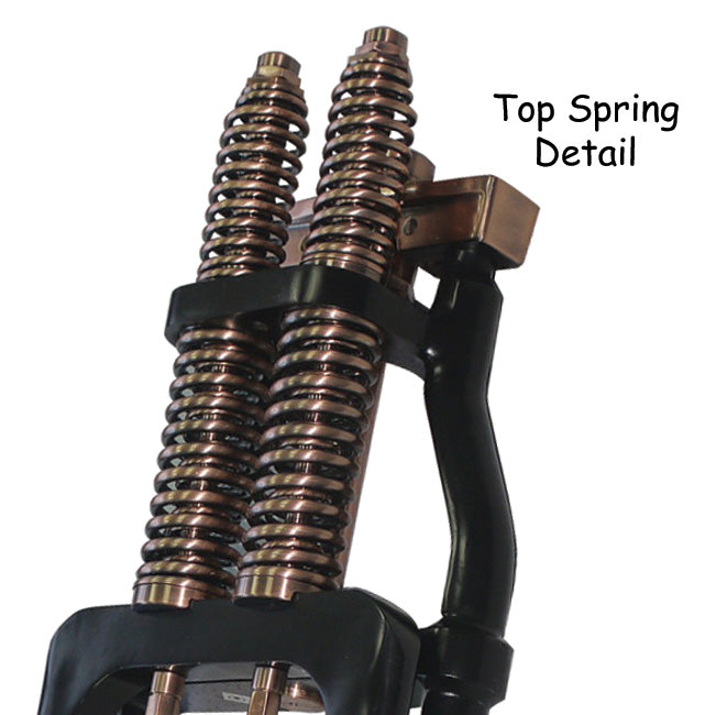 Springer Forks Black & Copper Custom Applications -2" Under Stock Length