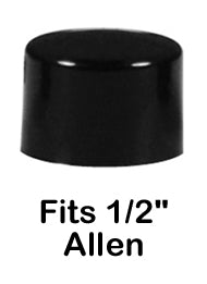 Bolt Cap 1 / 2" Fits 1 / 2" Allen Head Pk Of 10 Black