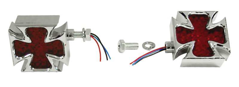 Maltese Led Marker / Running Lt Custom Use Cnc Billet Aluminum 2-1 / 4" X 2-1 / 4" X 3 / 4" Deep Cp