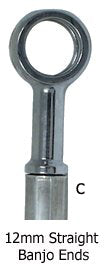Brake Hose Assembly Fr Clear Coat Fxst / C 84 / Later Fxdwg 93 / 99 4"Os Replaces HD 45124-84A HD9209-N