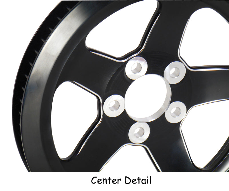 Rear Pulley 1"Wide 68 Tooth Sportster 2007 / Later* Black Powder Coat W / High Lites