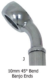 Brake Hose Assembly Rear Clear Coat Flst Late 1987 / 1999 51-1 / 2" Lg Replaces HD 40957-87B HD9217-A