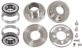 Head Cups W / Internal Fork Stop Big Twin W / Custom Lower Fork Bracket Inc Bearings & Races Pol Ss