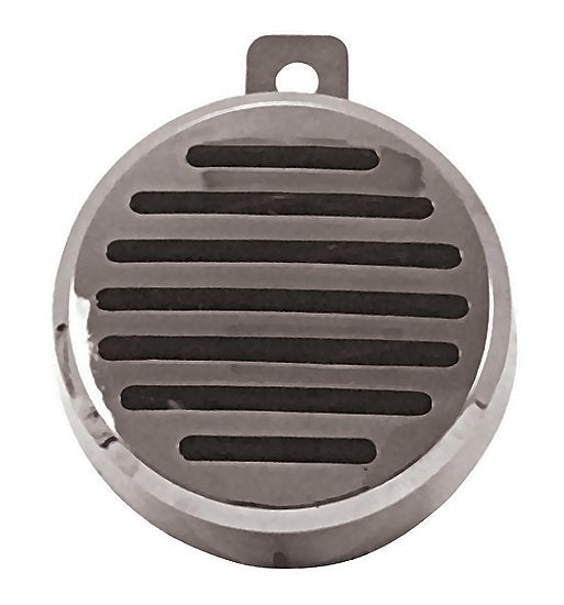 Horn Custom Universal Fit 5 / 16"Id Mt Hole 3-1 / 2"Od Chrome Plated Abs Plastic Cvr 12V 69043-83A