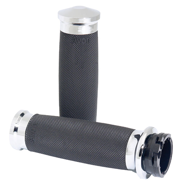 Hand Grips Custom Contour Chrome Grips Any Model With Exterior Cables Cc-85-Ch