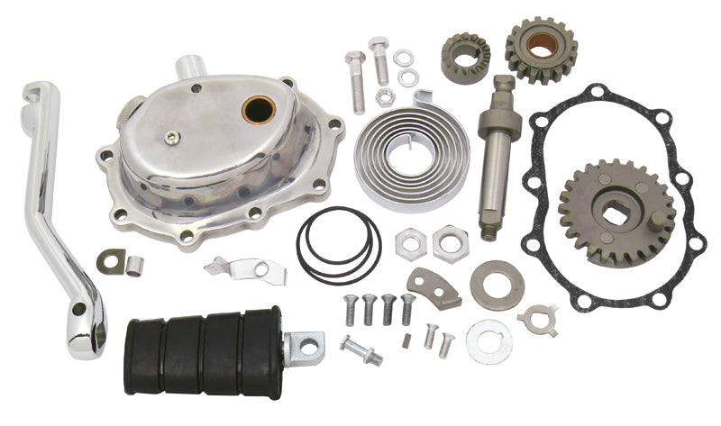 Kick Start Conversion 4 Speed Big Twin 4 Spd Electric Start All Years W / Chromed End Cover