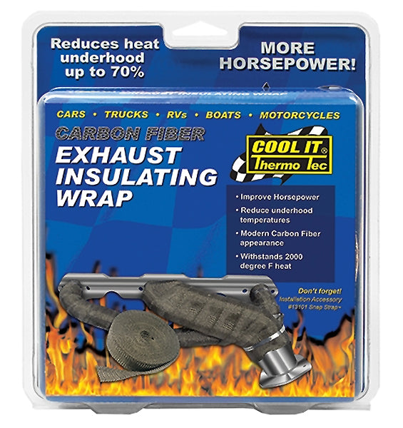 Insulating Exhaust Wrap Carbon Fiber 2"Wide 50'Long Roll MFG#11042