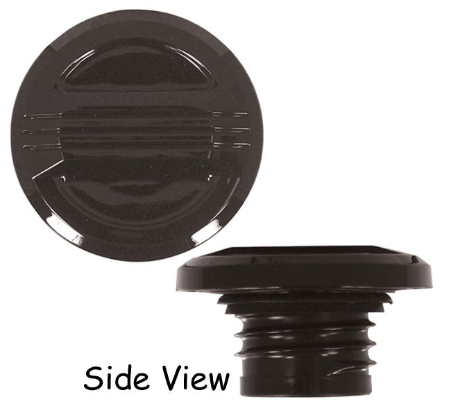 Three Line Gas Caps Black All Models 1982 / Later* Left And Right