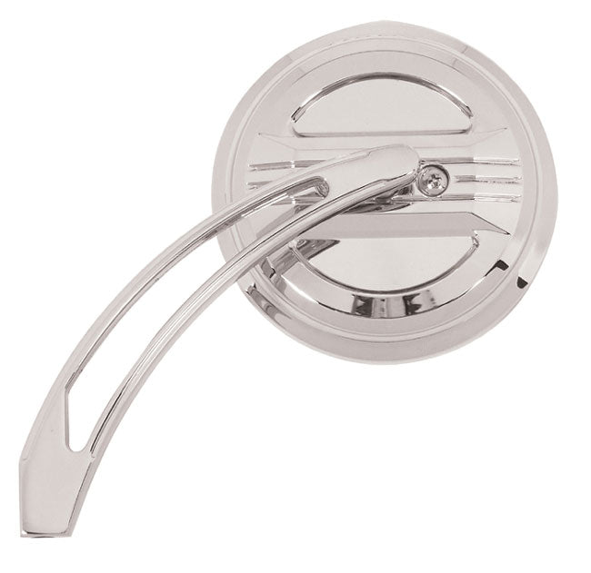 Three Line Mirror Chrome 6" Curved Aluminum Stem Left And Right Side Included