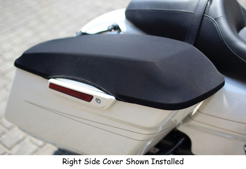 Saddle Bag Lid Covers Fits All Hard Bag HD 1993 / Later Stretch / Strap Install