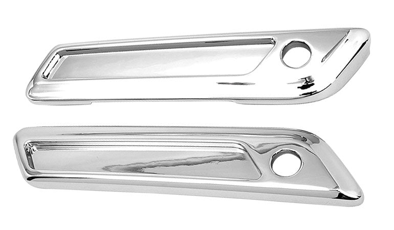 Saddle Bag Latch Plate Covers Fits FLT 2014 / Later Chrome Plated Aluminum Sold In Pair