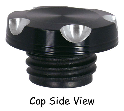 Gas Cap Deep Cut All Models 1982 / Later Set Of 2 Black