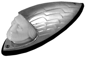 Fender Ornament Fr Indian Head Most Fr Fenders 12V Lighted Face W / Chrome Die Cast Housing