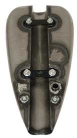 Chopper Gas Tank 24" Tunnel Uw / Cus Frm Inc Chrome Plated Flush Mt Cap Raised Bung W / Cus Mounting 1 Piec