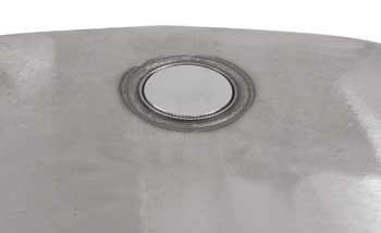 Chopper Gas Tank 24" Tunnel Uw / Cus Frm Inc Chrome Plated Flush Mt Cap Raised Bung W / Cus Mounting 1 Piec