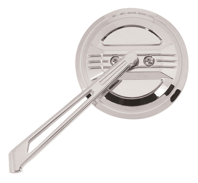 Three Line Mirrors Chrome 6"Alum Stem 4"Billet Head Right And Left Sides Included