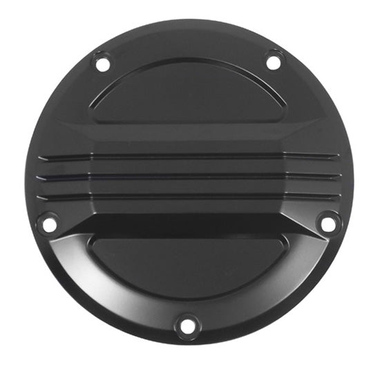 V-FACTOR BLACK THREE LINE DERBY COVERS FOR HARLEY DAVIDSON 1999/LATER