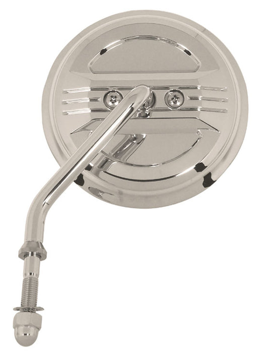 Three Line Mirror Chrome Steel 4"Stem Round 4"Head Right And Left Sides Included