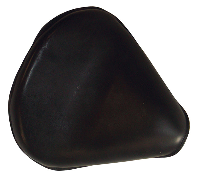 Leather Solo Seat Black 15" Long X 13" Wide Custom Use Steel Base Plate