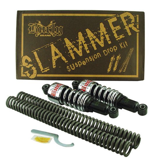 Slammer Suspension Drop Kit Fits Sportster 88-03 Inc Front Lower Kit&10.5"Shocks B28-1000