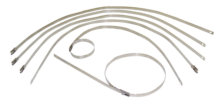 Stainless Steel Snap Straps Secures Exhaut Wrap To Pipe Pkg 8 9" Straps MFG#13150