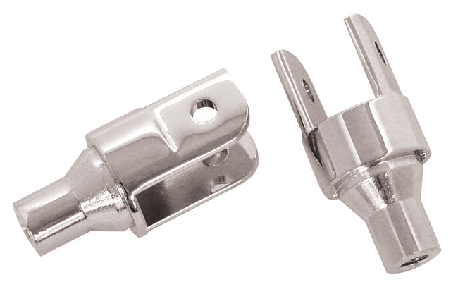 Footpeg Mount Pair Small Od Female 5 / 8" Chrome Plated